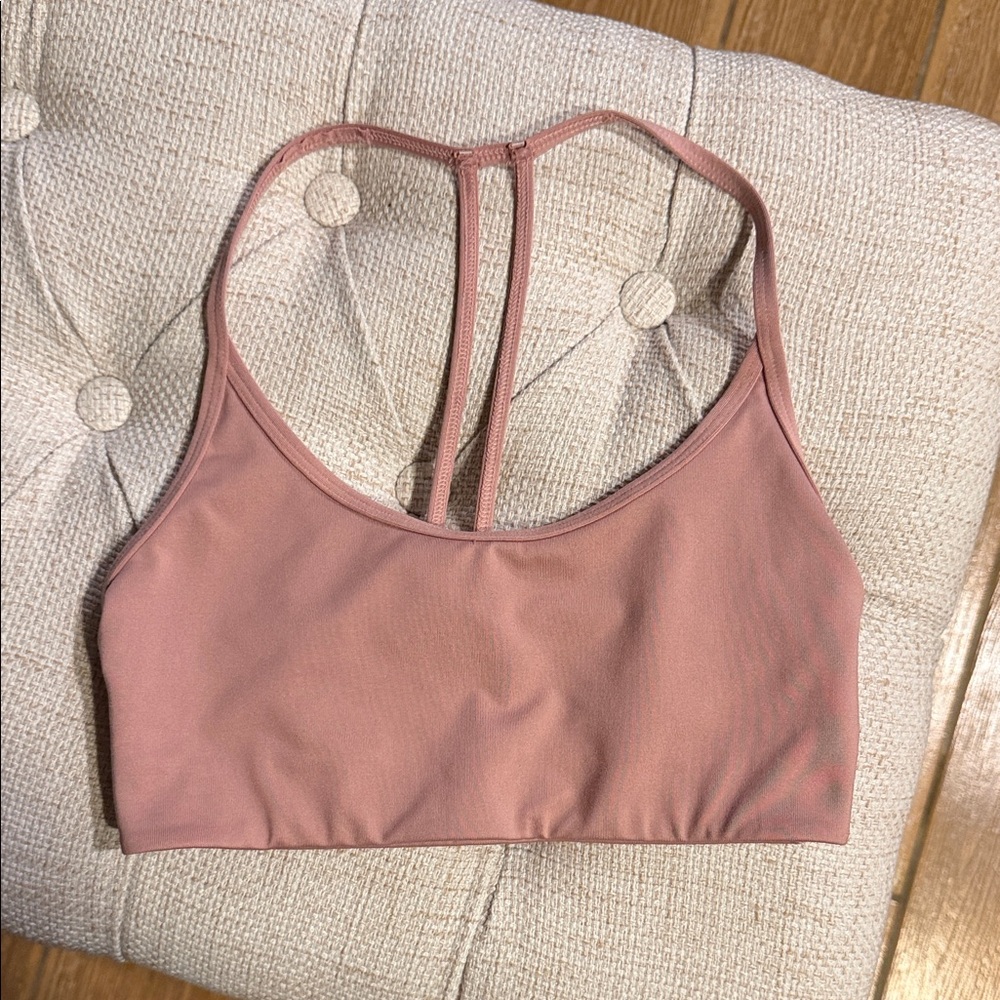 PINK Victoria's Secret Dusty Rose Sports Bra S No Size Tags
